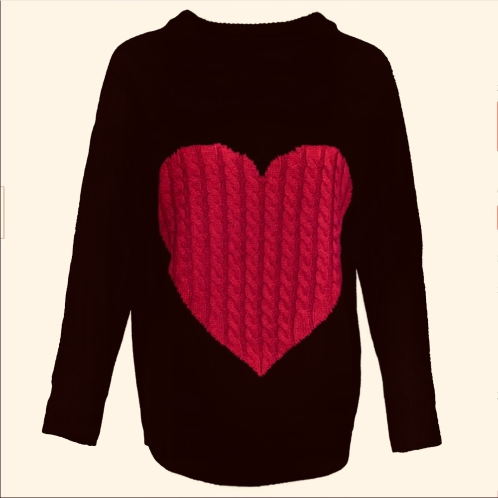 Valentine Day Heart Knit Sweater - Picture 2 of 6